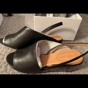 New in Box Black Butter Leather Women Shoes